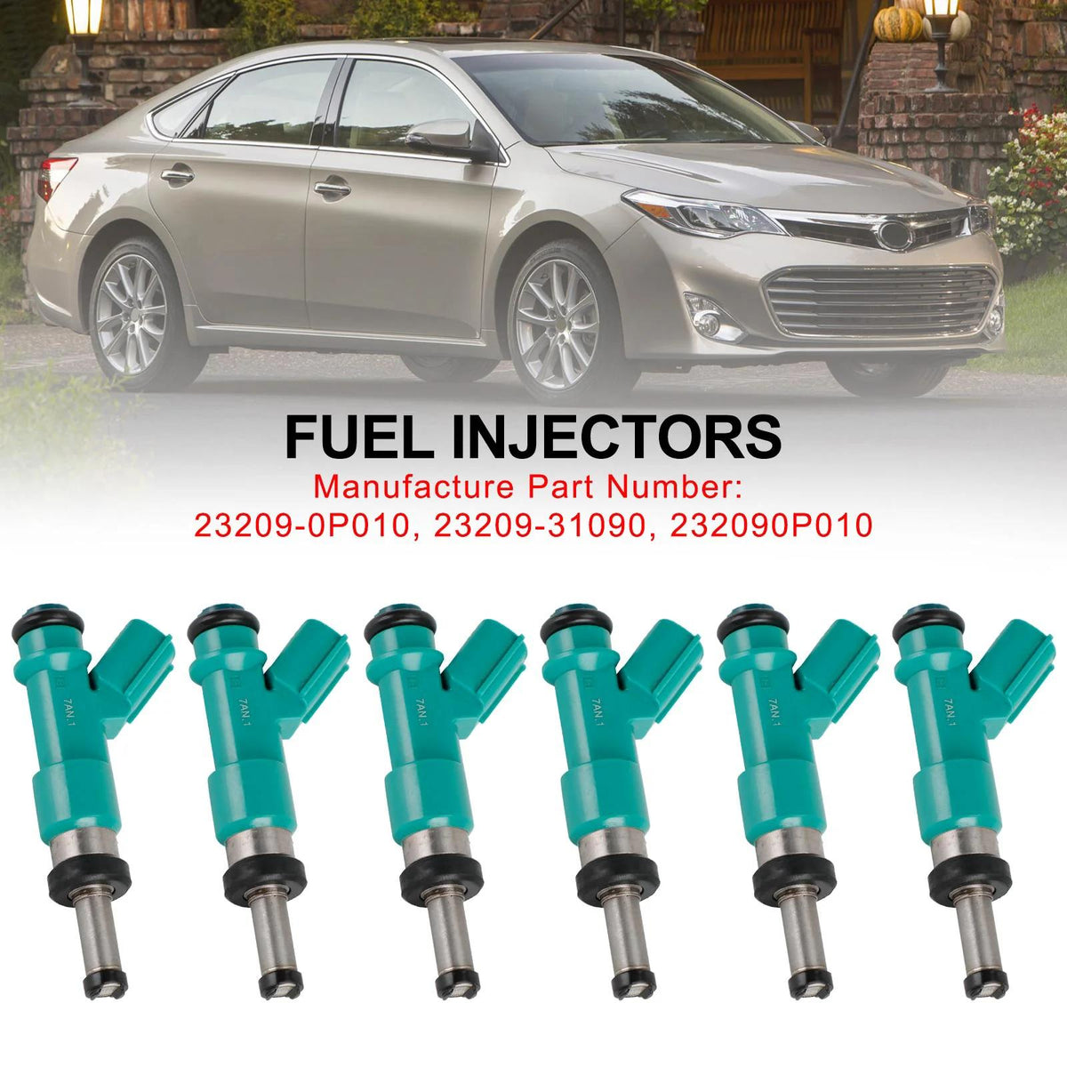 Fuel Injectors 232090P010 2320931090 232500P010 FJ1084 Fit 2013-2016 Toyota Avalon 2.5L I4/3.5L V6 Generic