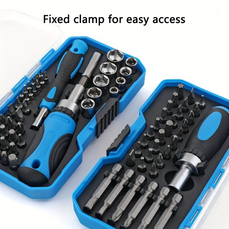 1set Multi-Functional Ratchet Screwdriver Bit Set - Slotted, Cross & Universal Tools For Precision Driving