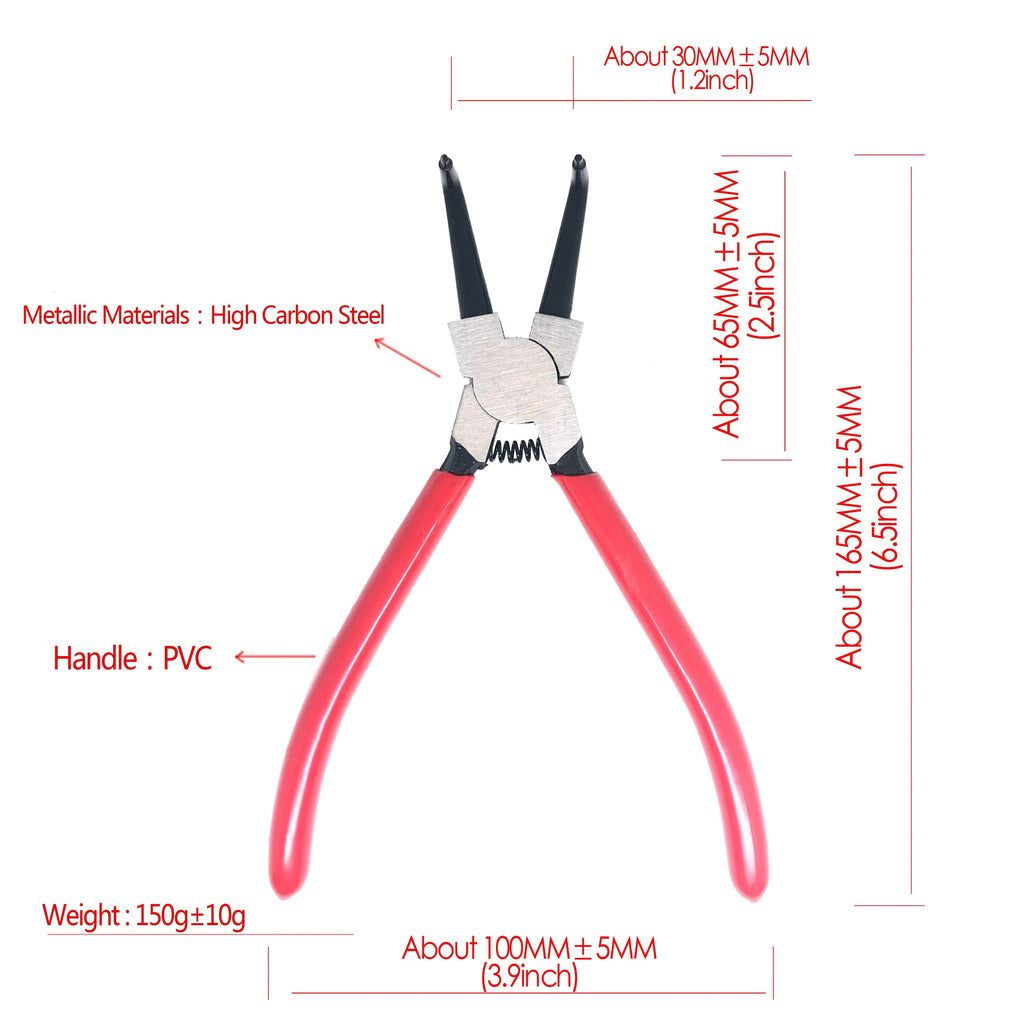 4pcs/Industrial Grade 7-inch Snap Ring Pliers Four-piece Combination Set
