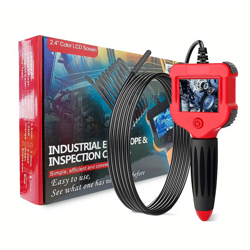 Industrial Endoscope, HD Camera Industrial Automotive Repair Engine Inspection Camera Detector Car Repair Tool