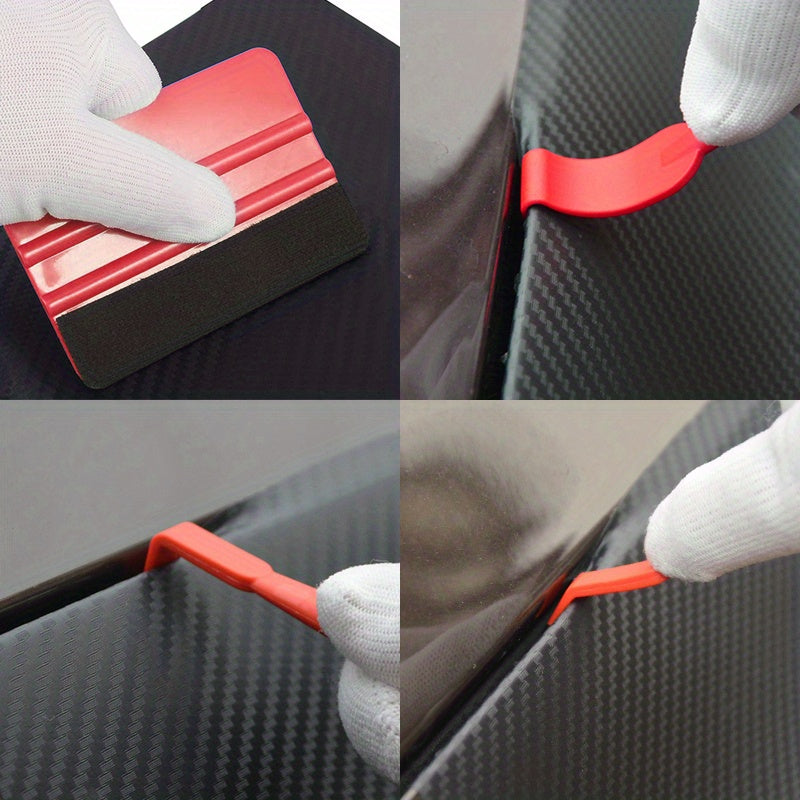 13pcs Car Vinyl Film Wrapping Tools Car Sticker Film Scraper Kit Auto Felt Squeegee Scraper Set Knife Decal Plaste Accessories