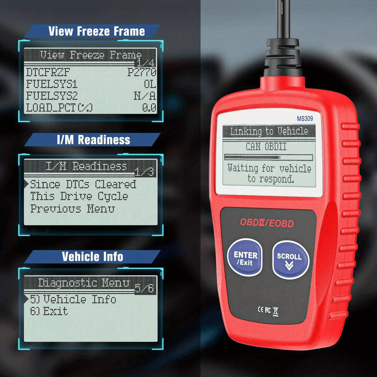 Car's Diagnostic Tool:The Upgraded Version Of MS309 OBD2 OBDII EOBD Fault Code Reader Scanner Tool