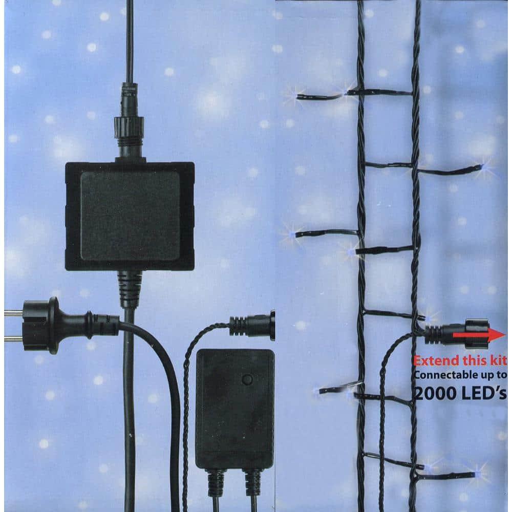 LED Connect 24-Volt Starter Kit with Transformer Controller and 2 Sets of Lights with Cool White