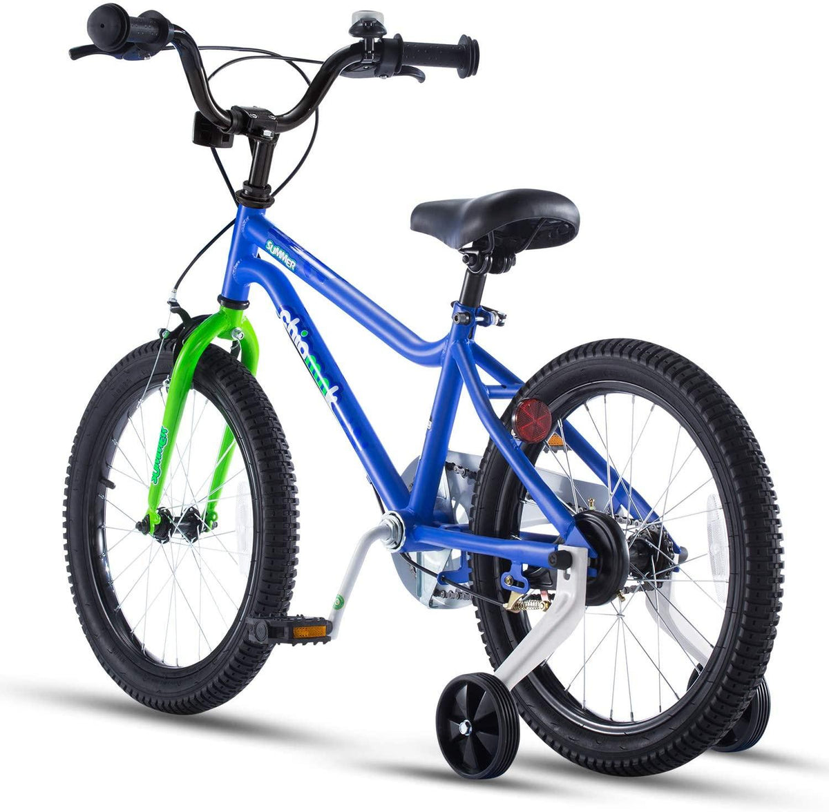 Chipmunk RoyalBaby MK Sports Kids Bike for Girls and Boys, Training Wheels for 12”14”16”18”, Kickstands for 16”18”, Blue and Pink