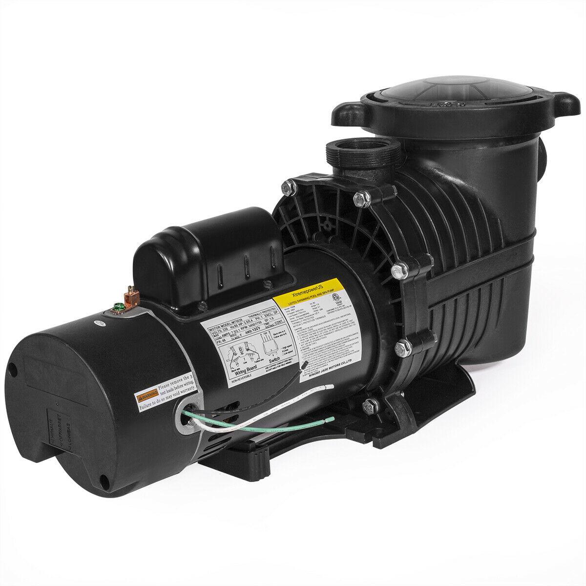 xtremepowerus dual speed 2hp high-flo inground swimming pool pump energy saving