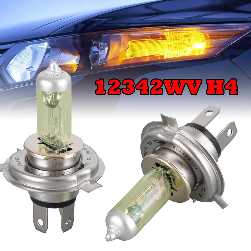 12V 60/55W Bulb Philips 12342WV H4 WeatherVision Ultimate Yellow Light Generic