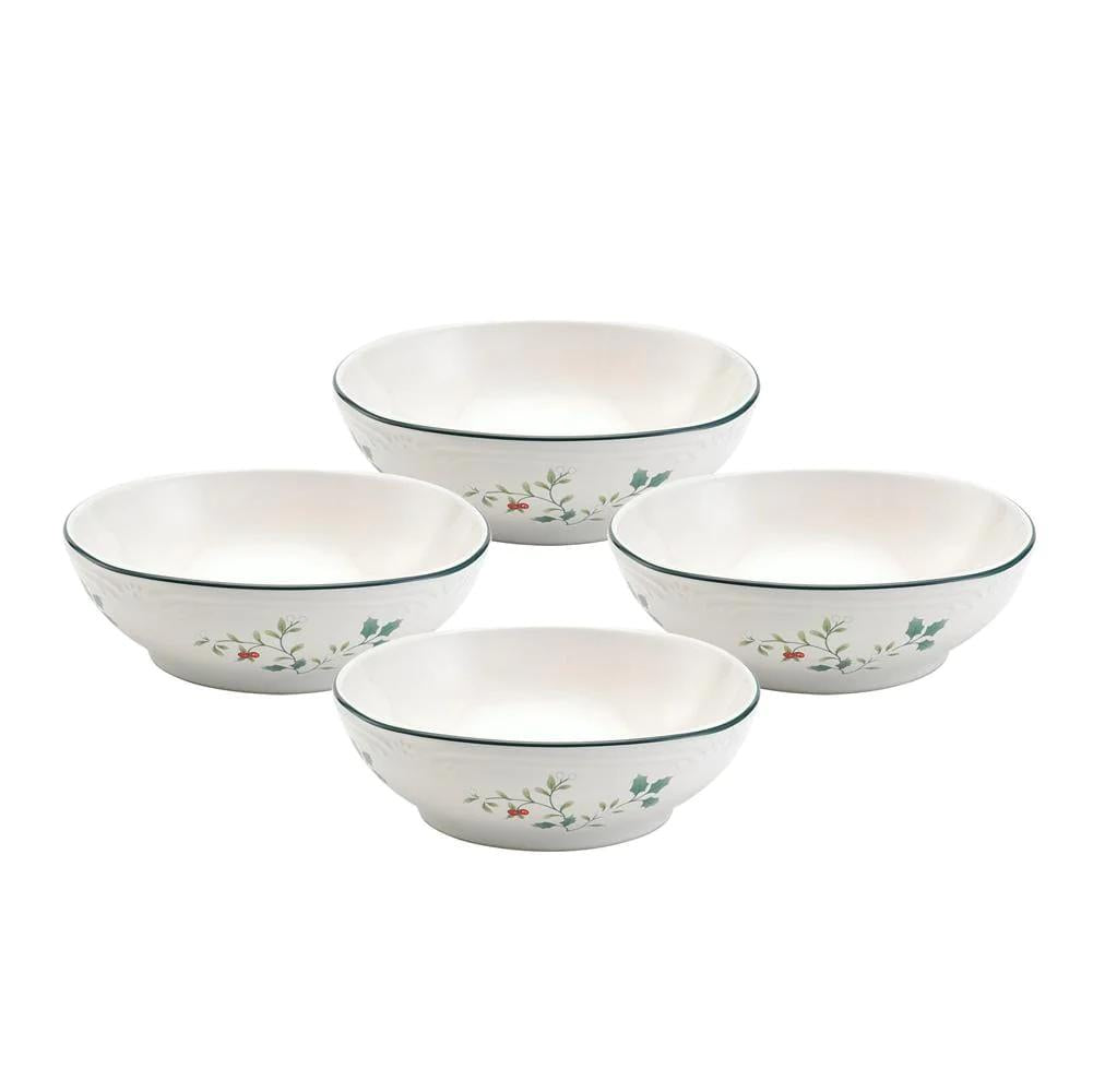WinterberrySet of 4 Square Soup Cereal Bowls