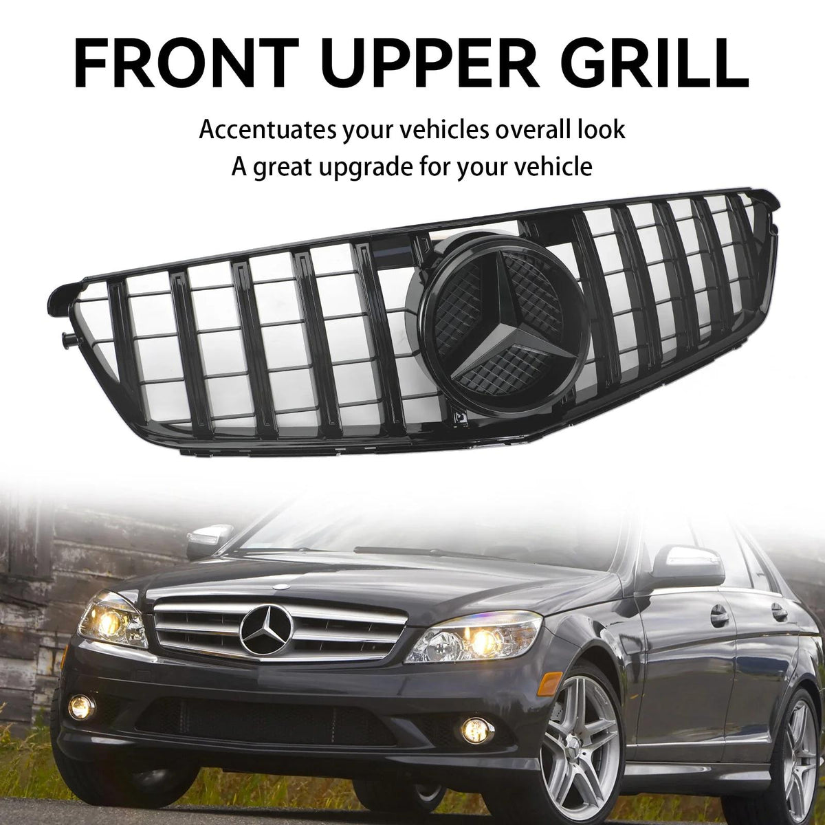 08-14 Benz W204 C-Class C300 C350 GTR Style Front Bumper Grille Grill  Generic