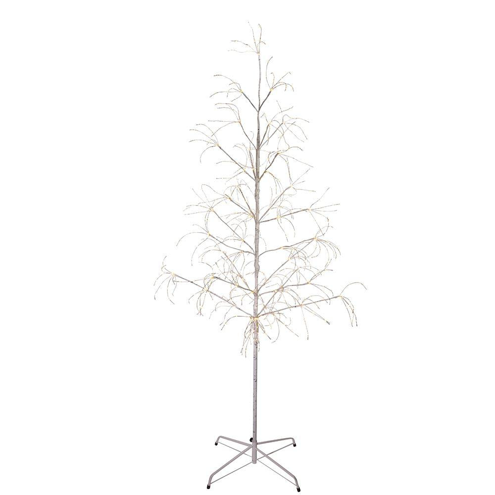Kurt Adler 6-Foot White Birch Bark with LED Fairy Lights Tree