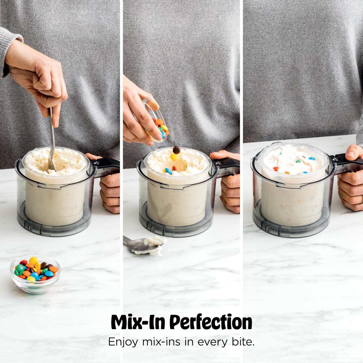 CREAMi Ice Cream Maker | 7-in-1 - IceCream, Gelato, Sorbet, Milkshakes, Mix-ins, Smoothie Bowls & More | Includes (1) Dishwasher Safe 16 oz. Pint with storalid | Black | NC299AMZ | 7-in-1 One-Touch Programs for Ice Cream, Gelato, Sorbet, Mi