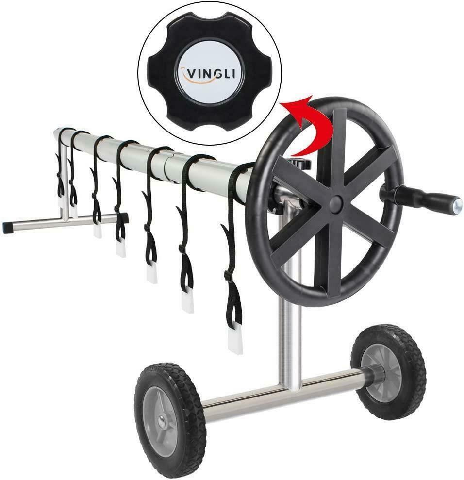 21ft pool cover reel set aluminum solar swimming inground cover blanket reel