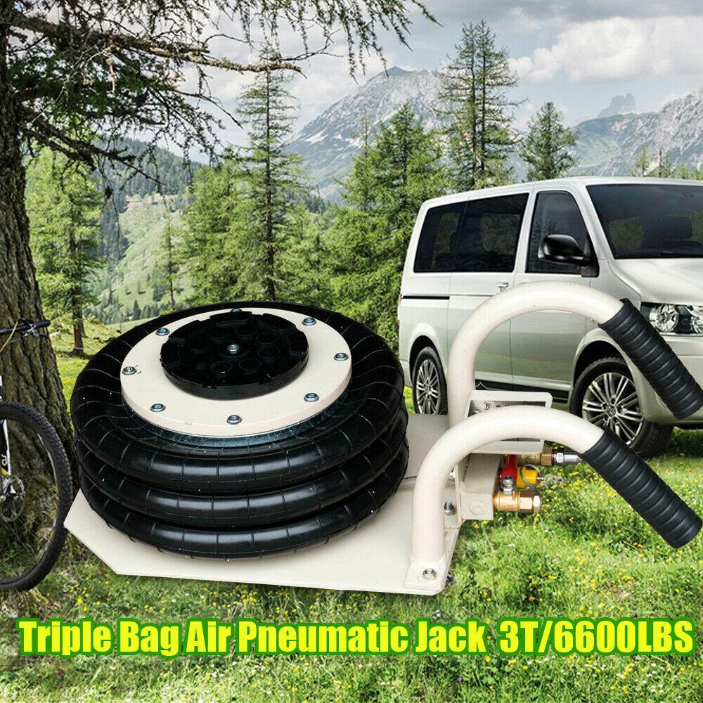 3Ton 6600LBS Triple Bag Air Jack Pneumatic Jack Lifting Heavy Duty Jack US STOCK