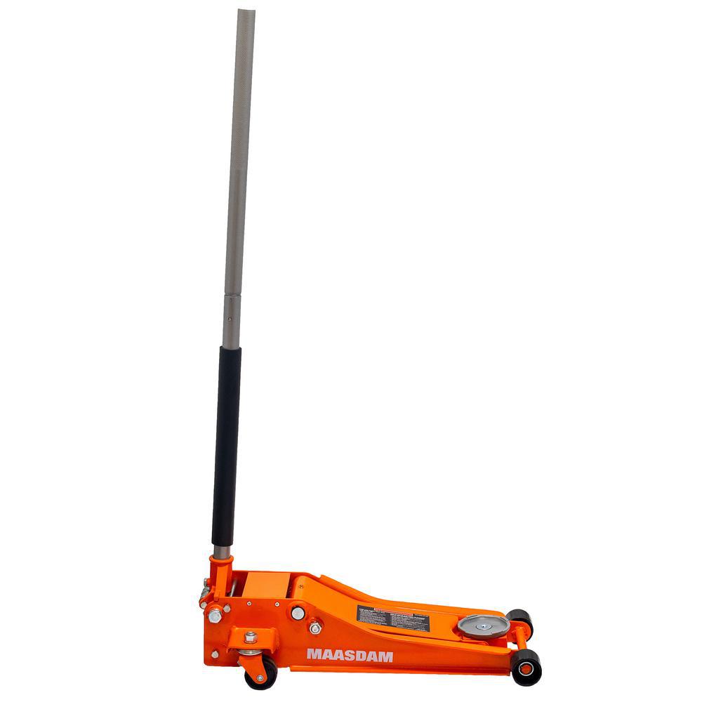 3-Ton Low Profile Floor Jack with Speedy Lift-Orange