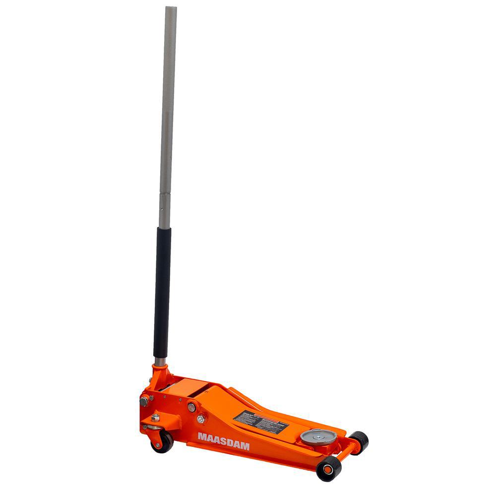 3-Ton Low Profile Floor Jack with Speedy Lift-Orange