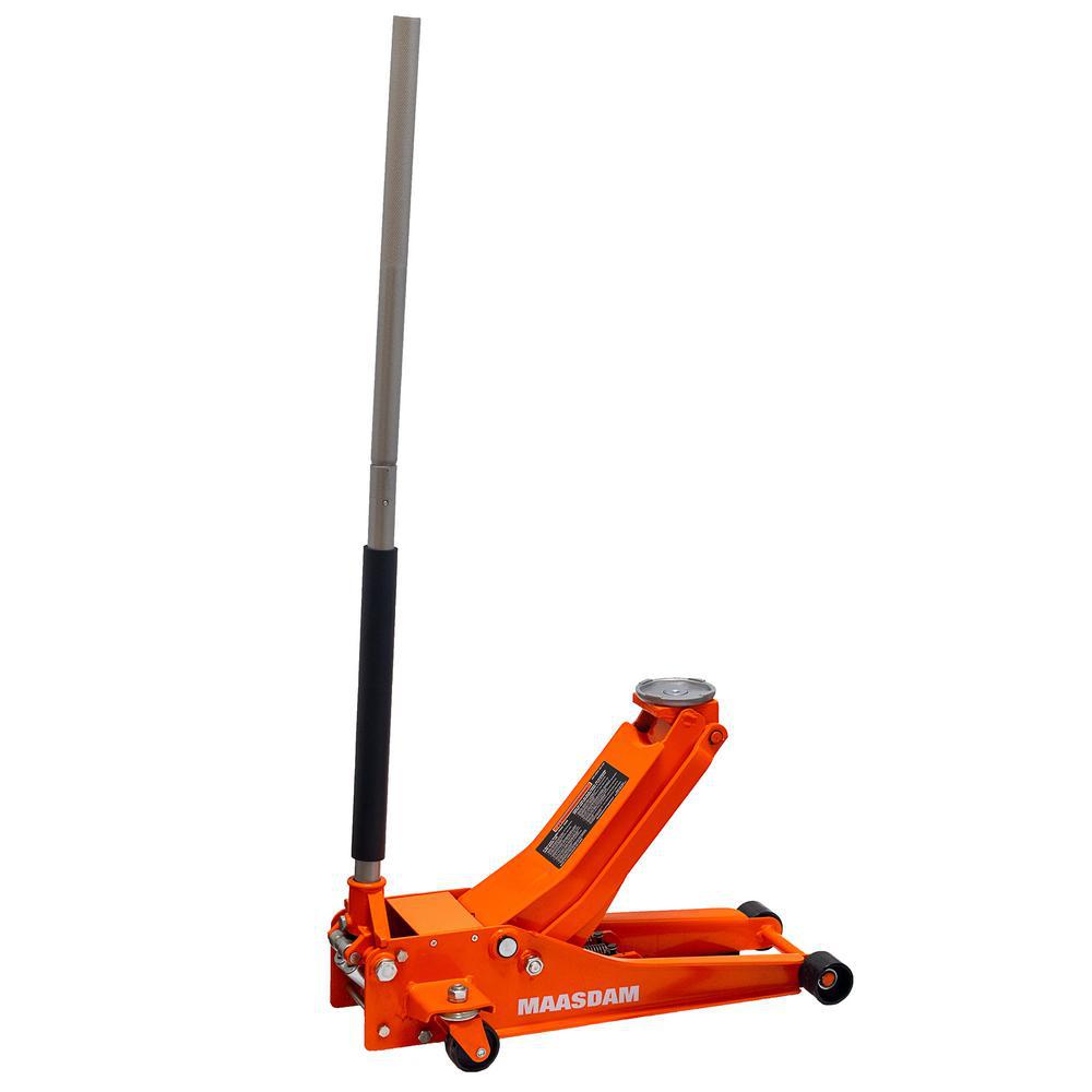 3-Ton Low Profile Floor Jack with Speedy Lift-Orange