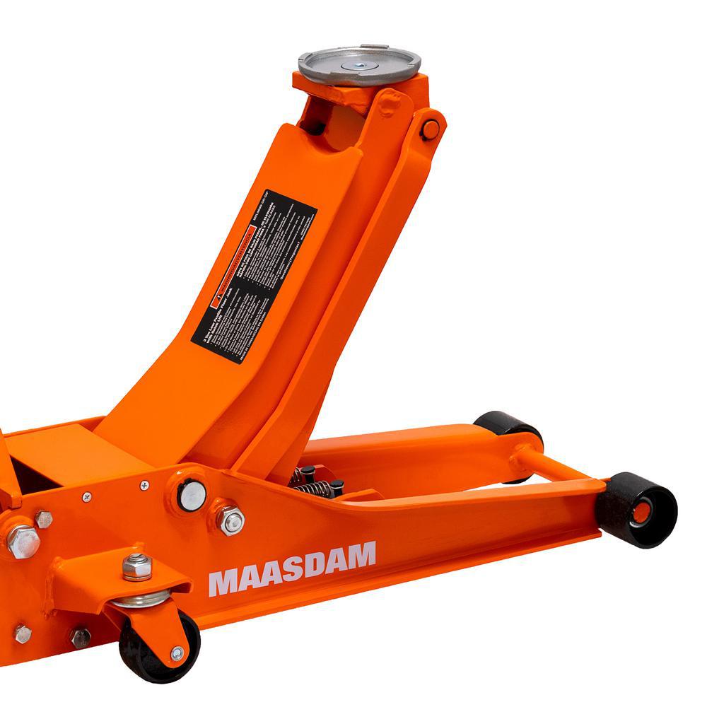 3-Ton Low Profile Floor Jack with Speedy Lift-Orange