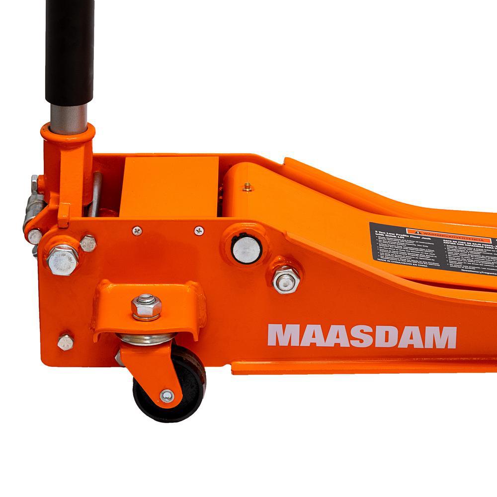 3-Ton Low Profile Floor Jack with Speedy Lift-Orange