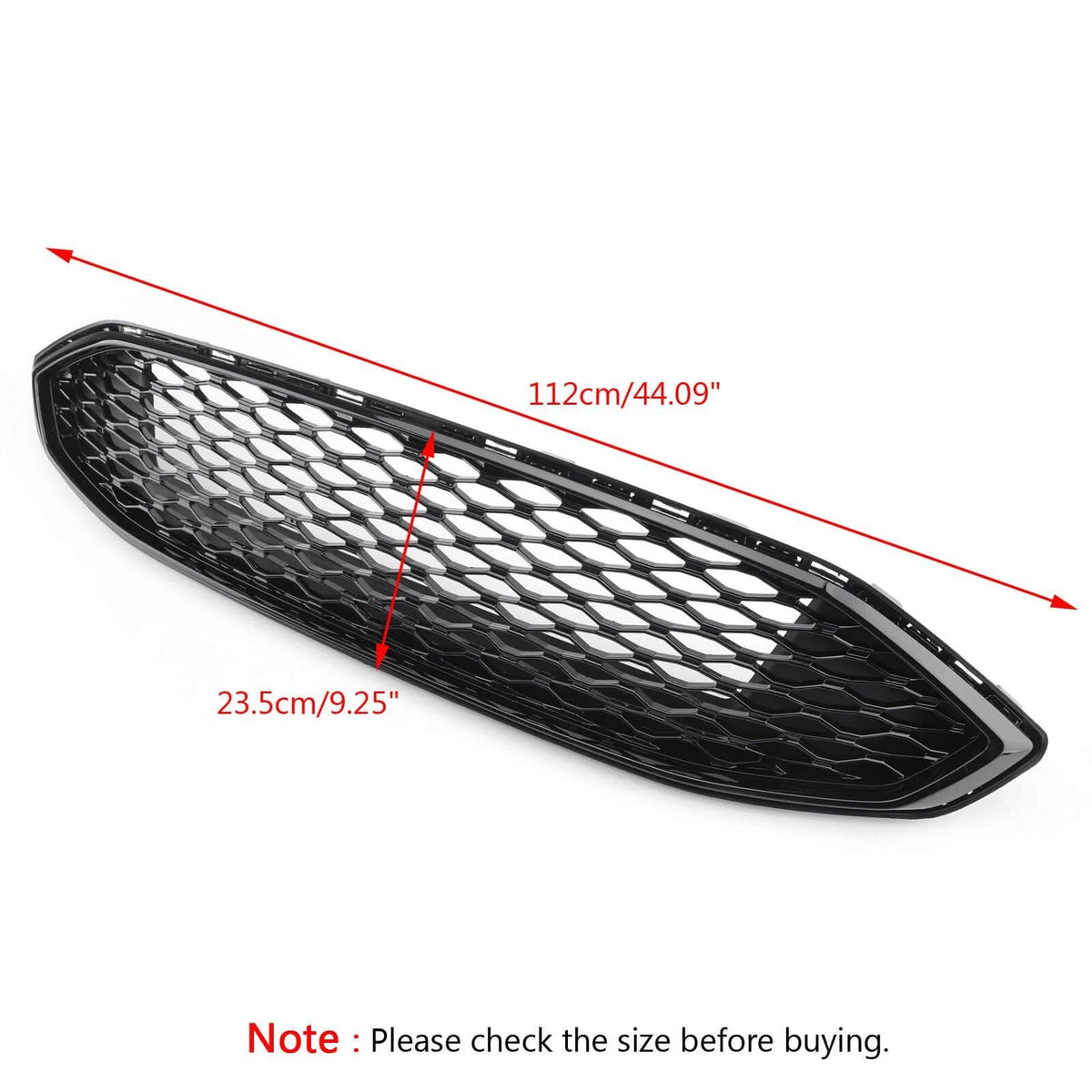 Front Bumper Grille Honeycomb Trim Gloss Black Grille For 2017-2023 Fusion Generic