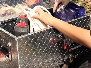 39 Inch Truck Bed Tool Box, Heavy Duty Aluminum Truck StoraOrganizer for Pickup Truck Bed RV Toolbox with Handle and Lock Black