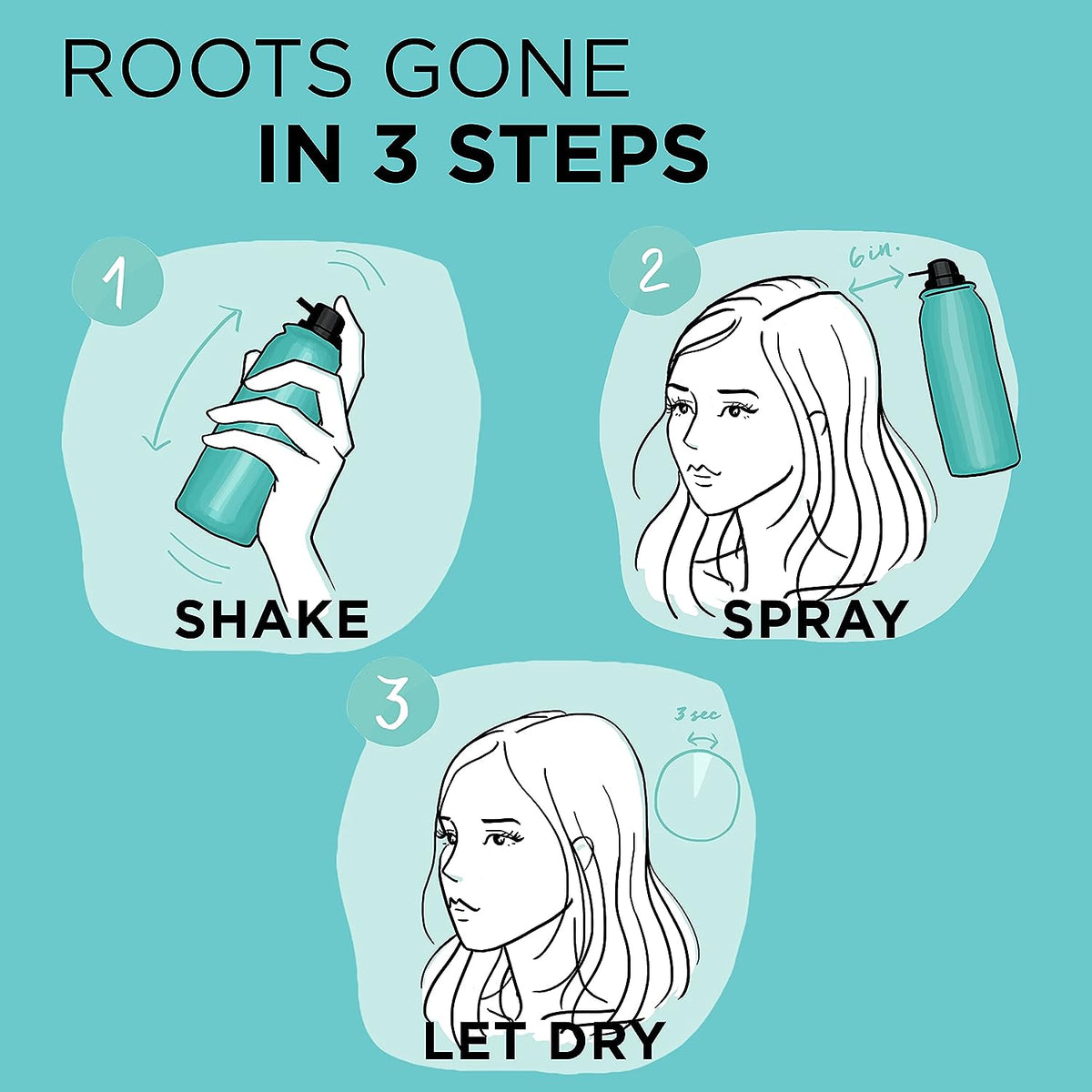 L'Oreal Paris Root Cover Up Temporary Gray Concealer Spray Dark Brown 2 Oz (Pack of 2) (Packaging May Vary)