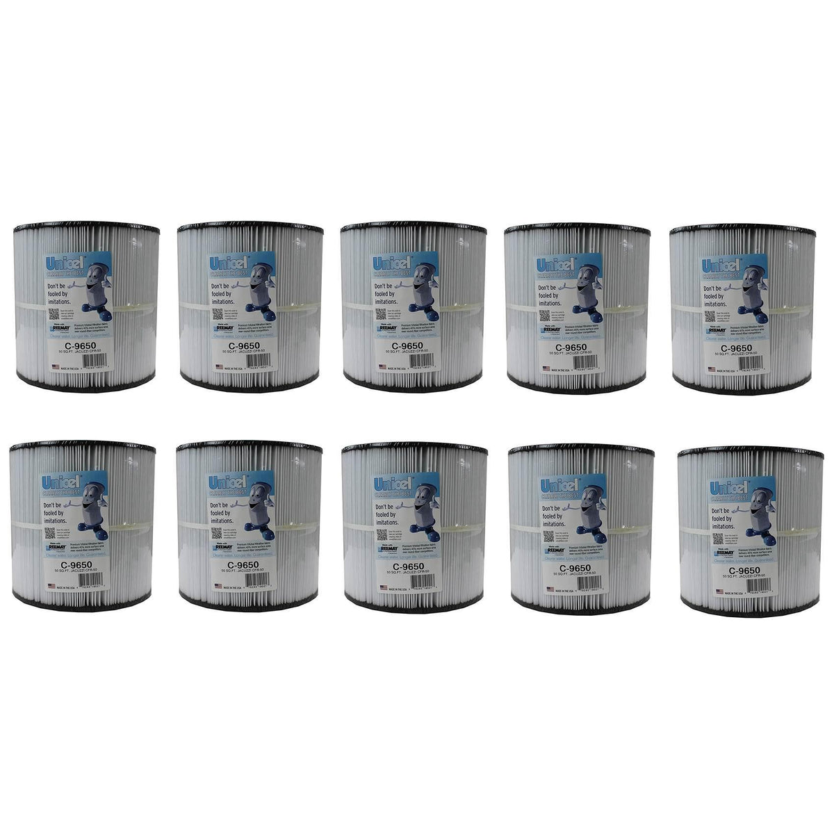 unicel 50 square feet spa replacement filter cartridge (10 pack)