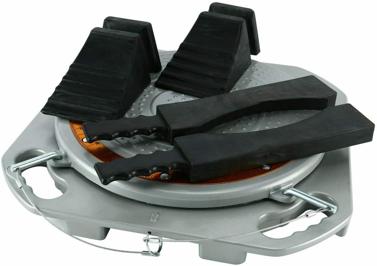 2 Wheel Durable Car Truck Front End Wheel Alignment Turntable Turn Plate Tool US