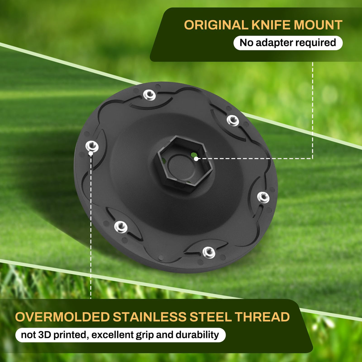 [Upgrade] 2 Blade Discs + 12 Pcs Blades Compatible with  A1600, A2000, A2500 and A3000, Lawn Mower Robot Blade Disc, Robotic Lawn Mower Turntable