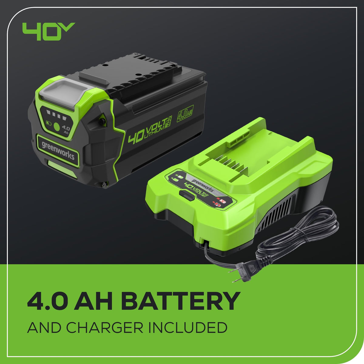 40V 16" Brushless Cordless (Push) Lawn Mower (75+ Compatible Tools), 4.0Ah Battery and Charger Included