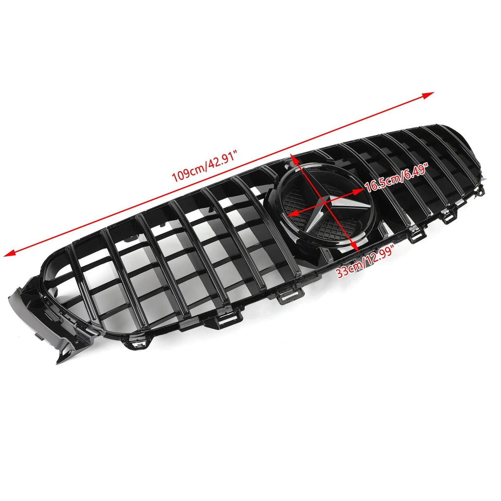 2016-2023 Benz W213 E-Class AMG Front Grill W/ CAMERA & Logo Grille Replacement Generic
