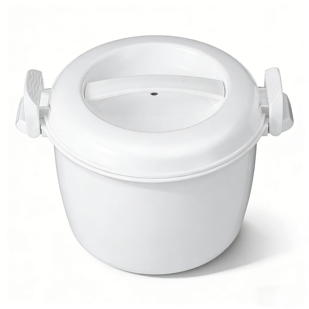 Microwave Rice Cooker 2 Quart, Microwave Steamer for Vegetables, 1.8L Professional LarMicro Cookware for Grains, Pasta & Potatoes - BPA Free, Dishwasher Safe