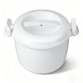 Microwave Rice Cooker 2 Quart, Microwave Steamer for Vegetables, 1.8L Professional LarMicro Cookware for Grains, Pasta & Potatoes - BPA Free, Dishwasher Safe