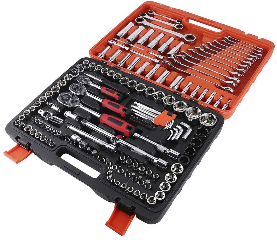 Ratchet Socket Set,150Pcs Ratchet Socket Set Vehicle Maintenance Repair Toolbox Combination Wrench Hand Tool