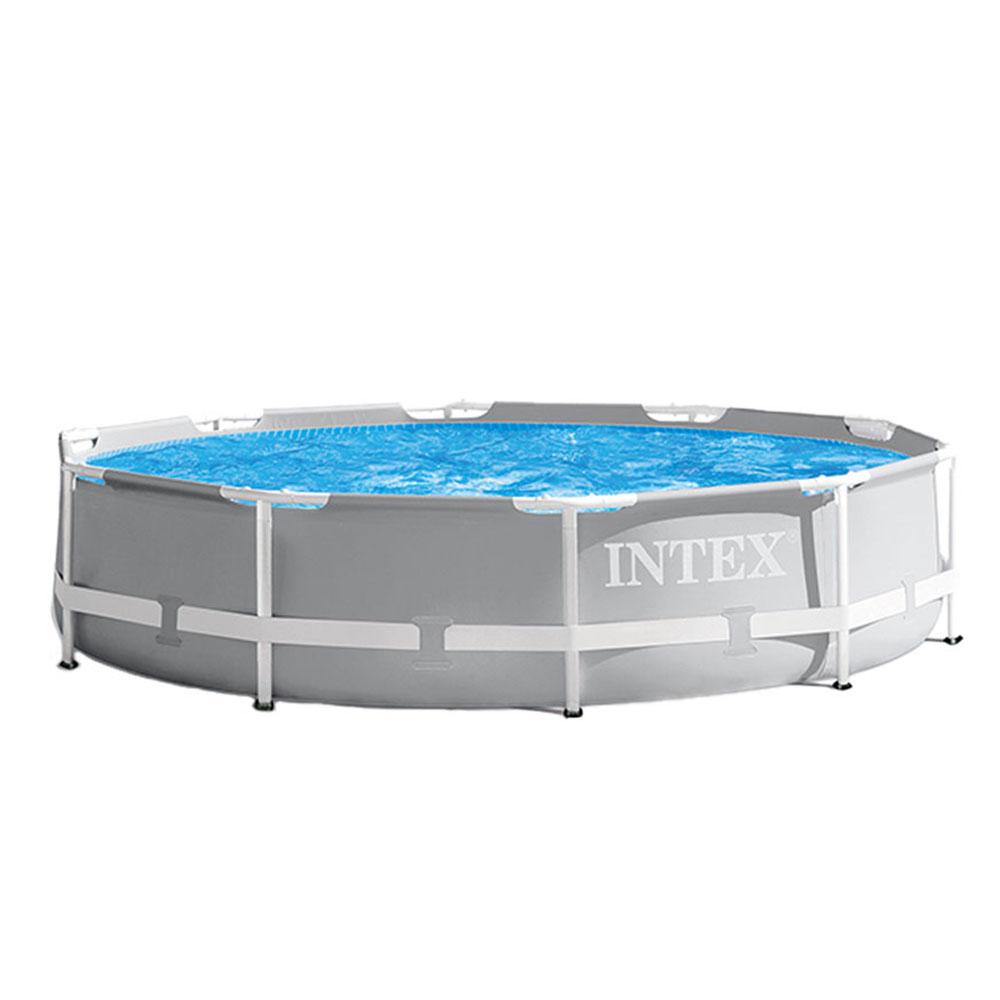 26701EH 10ft x 30in Prism Metal Frame Above Ground Swimming Pool with Filter Pump and Cleaning Maintenance Kit with