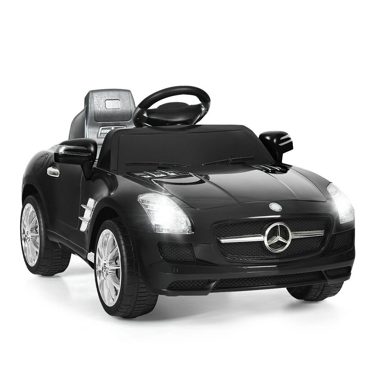 Gymax Kids Ride on Car Mercedes-Benz SLS w/ R/C Parental Remote Control MP3 Black