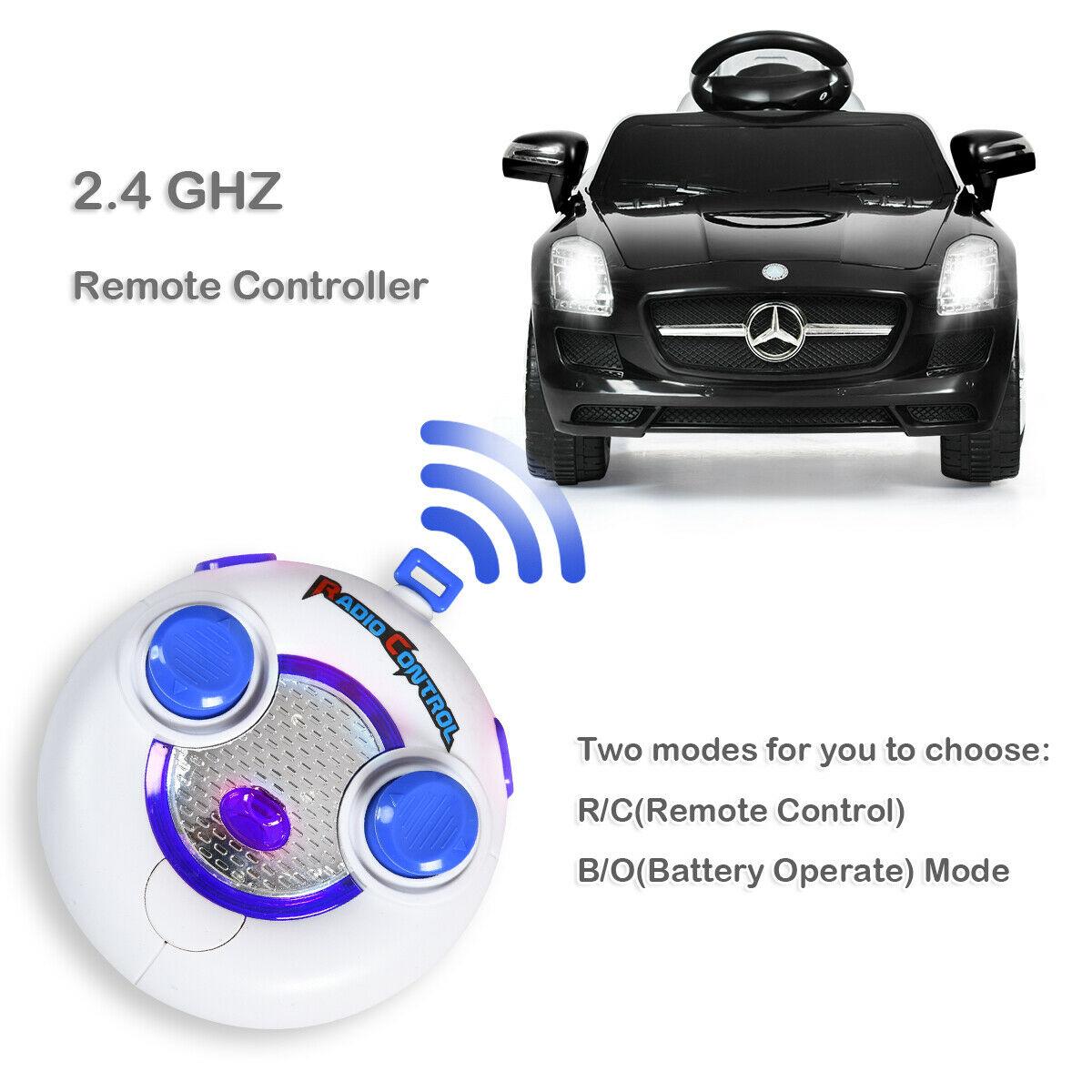Gymax Kids Ride on Car Mercedes-Benz SLS w/ R/C Parental Remote Control MP3 Black