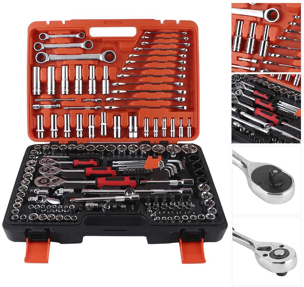 Ratchet Socket Set,150Pcs Ratchet Socket Set Vehicle Maintenance Repair Toolbox Combination Wrench Hand Tool