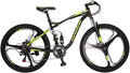 EUROBIKE OBK E7 Full Suspension Mountain Bike 21 Speed Bicycle 27.5” Mens Bikes Disc Brakes MTB (Yellow)
