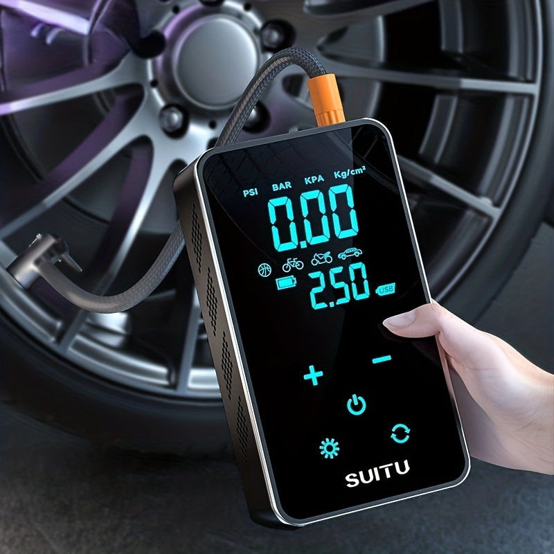 Portable Electrical Car Air Pump Mini Wireless Tire Inflatable Pump Inflator Air Compressor Pump For Car Motorcycle Bicycle Ball