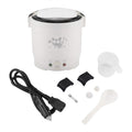 Mini Rice Cooker, 1L 12v Portable Rice Maker Car Food Steamer 2 Cup | Electric Lunch Box for Car, Automatic Fast Cooking, Non Stick Pot for Soup Grain Oatmeal Veggies Stews, Travel Camping Use