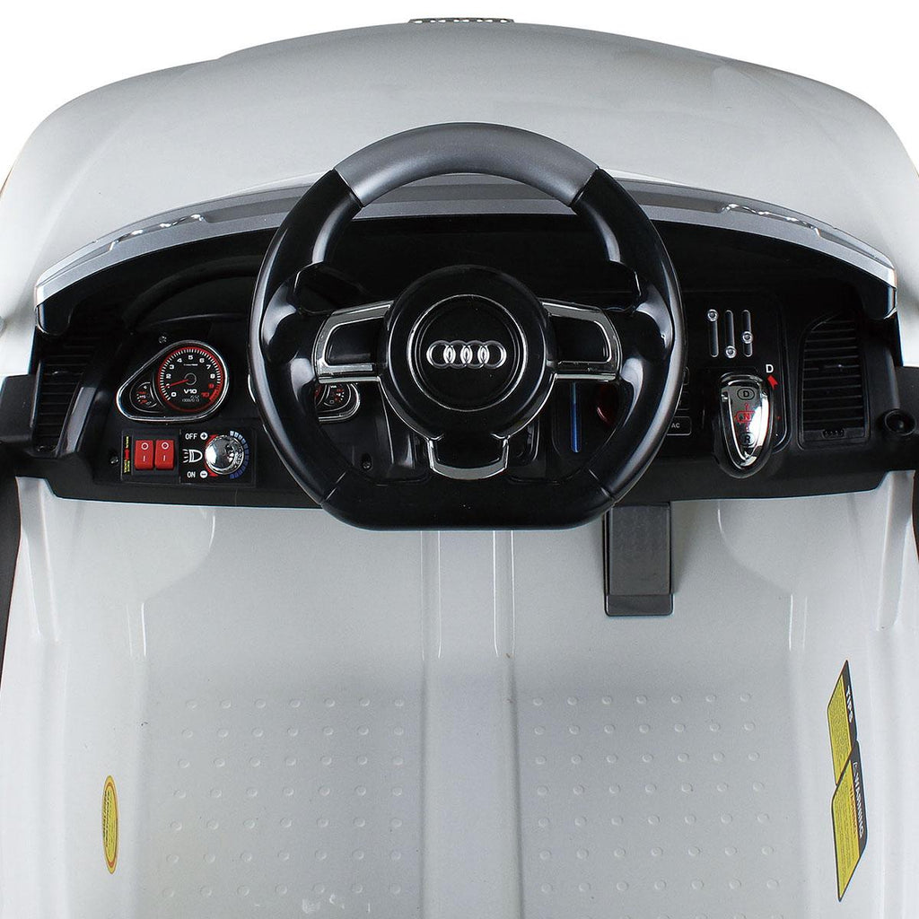 Goplus White Audi Kids 12V Electric Ride On Car With MP3 RC Remote Control Car Toy