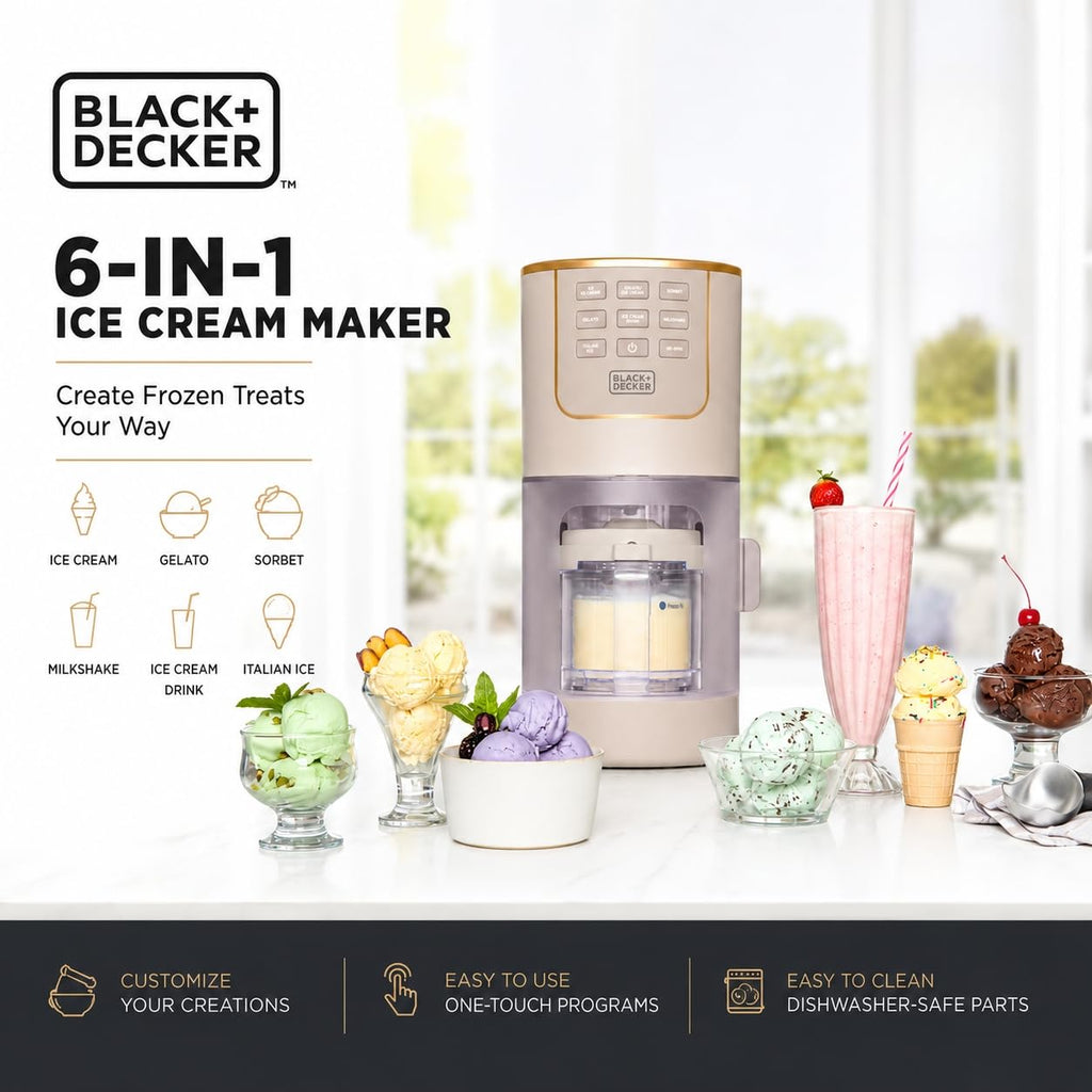 Ice Cream Maker for Families & Kids – Make Protein, Keto & Dairy-Ice Cream, Gelato & Milkshakes at Home – Easy Creamy Pint Machine with Mix-Ins