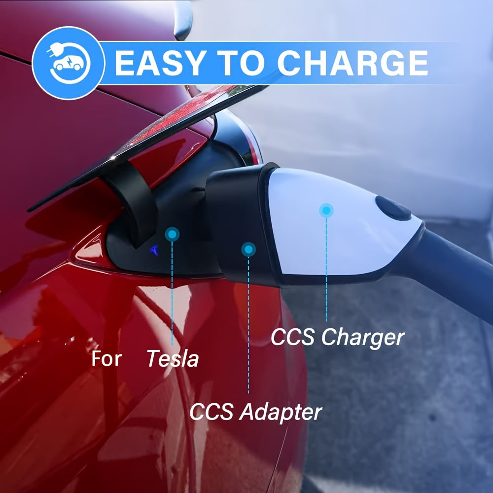 CCS1 Charger Adapter For Tesla,150-250KW DC Fast Charging For Tesla Model 3/Y/S/X With Waterproof Case -Support All CCS Charging Station