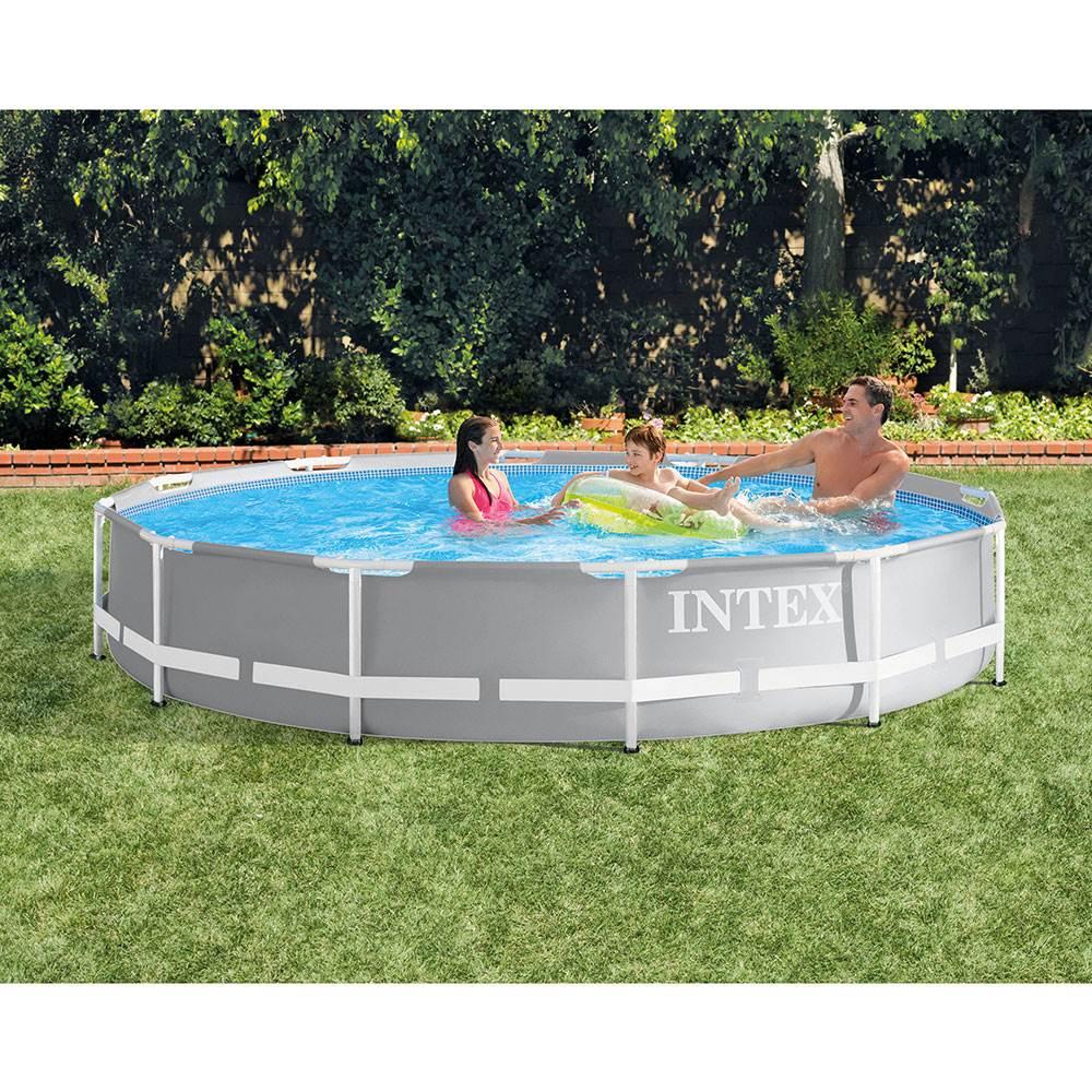 26710EH Prism 12ft x 30in Prism Frame Outdoor Above Ground Round Swimming Pool with Easy Set-Up &amp; Fits up to 6 People