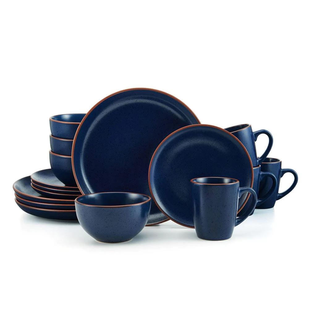 Hunter Blue 16 Piece Dinnerware Set, Service for 4