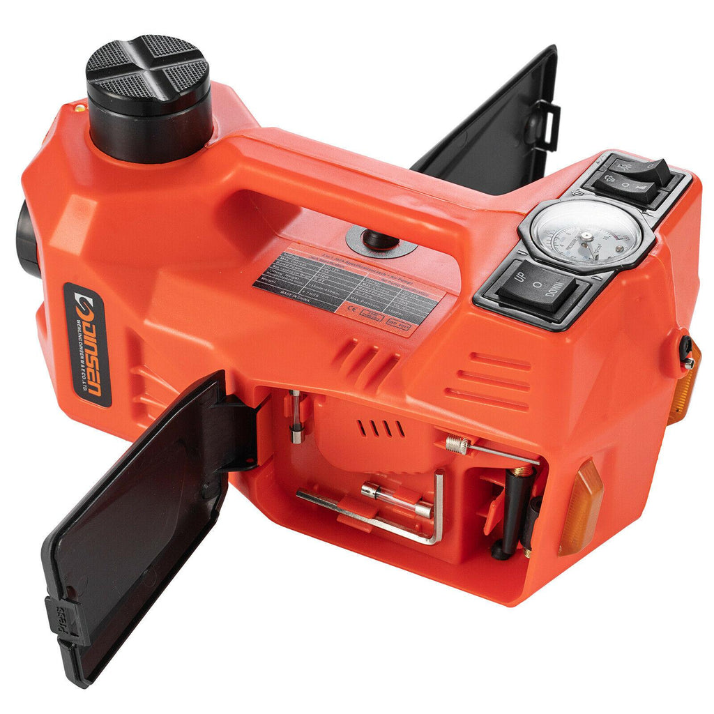 12V Electric Hydraulic Floor Jack 5Ton Car Jack Lift Impact Wrench Tire Tool Kit