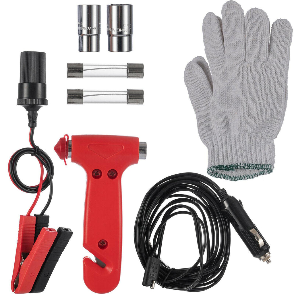 12V Electric Hydraulic Floor Jack 5Ton Car Jack Lift Impact Wrench Tire Tool Kit