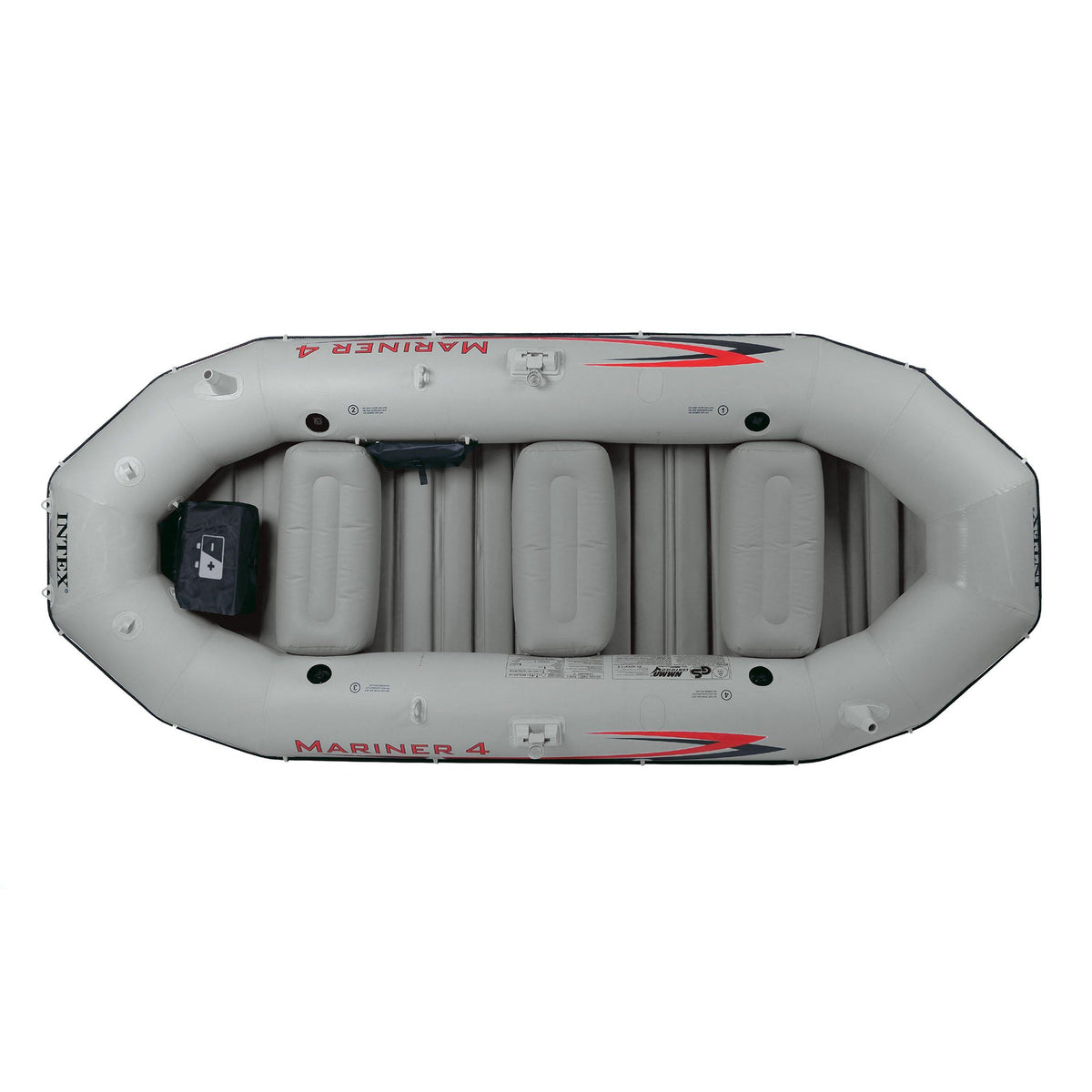 Mariner 4-Person Inflatable River Lake Dinghy Boat and Oars Set (2 Pack)