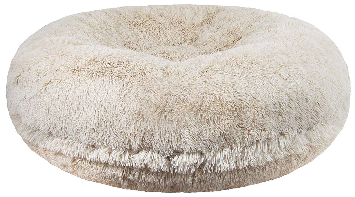 Bessie and Barnie Signature Blondie Luxury Shag Extra Plush  Fur Bagel Pet/Dog Bed (Multiple Sizes)