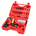2 In 1 Brake Bleeder Kit, Hand Held Vacuum Pump Test Set, For Automotive With Protected Case,Adapters, One-Man Brake And Clutch Bleeding System