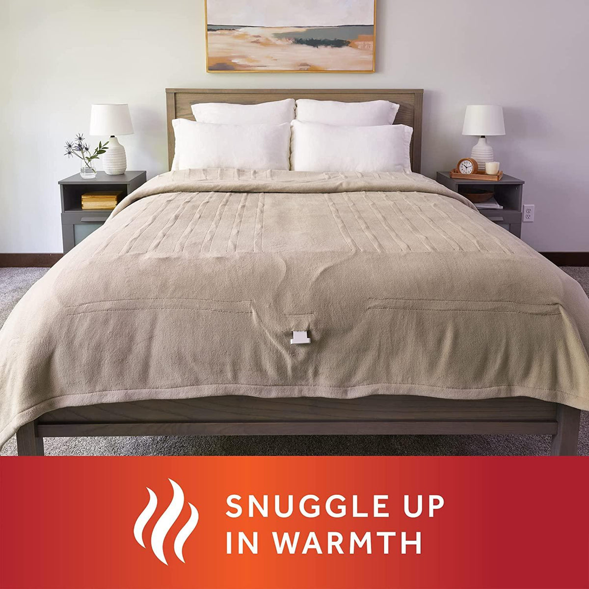 Royal Luxe Mushroom Heated Blanket - King